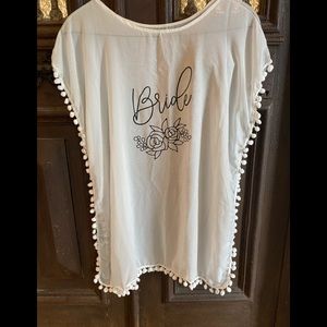 Bride Beach alert bikini top and cover up